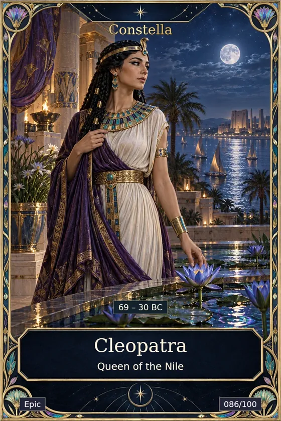 Cleopatra card, Queen of the Nile, Epic rarity