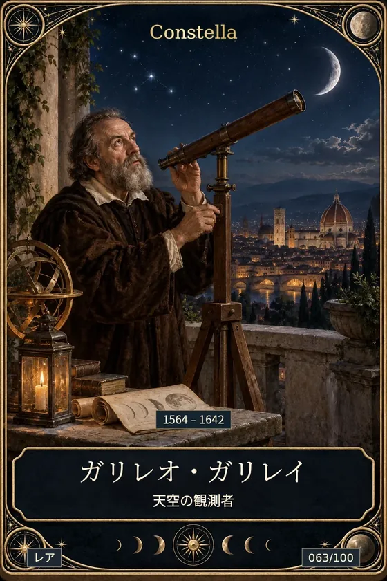 ガリレオ・ガリレイのカード（天空の観測者、レア）