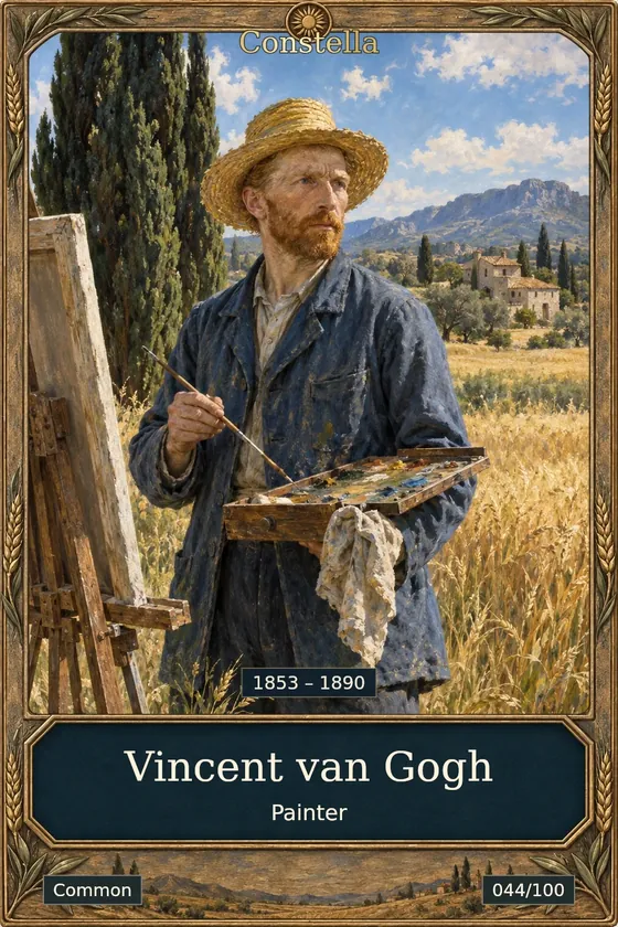 Vincent van Gogh card, Painter, Common rarity